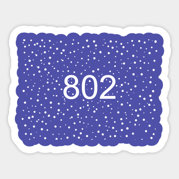 Vermont 802 Snow Flurry Sticker by alittlebluesky